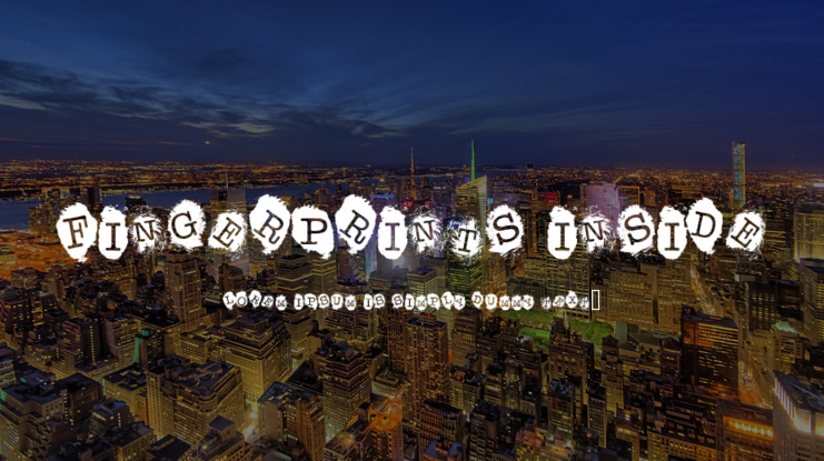 Fingerprints Inside Font