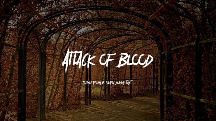 Attack of Blood Font Family