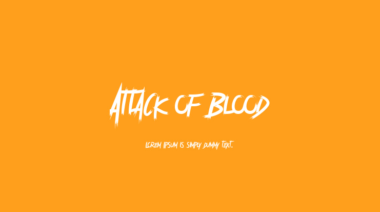 Attack of Blood Font Family