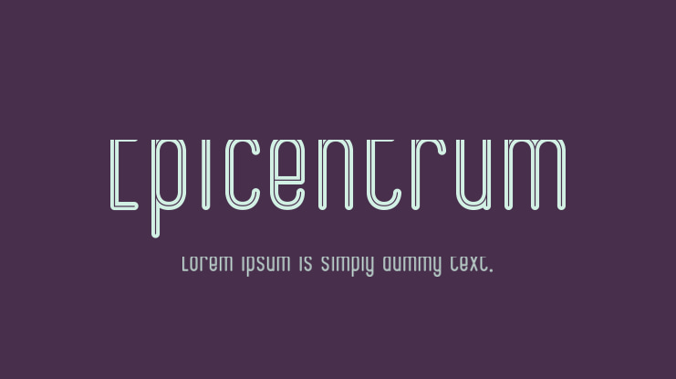 Epicentrum Font