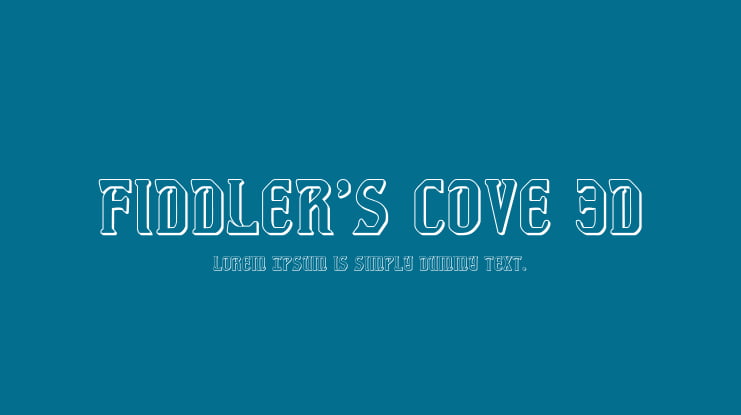 Fiddler's Cove 3D Font Family