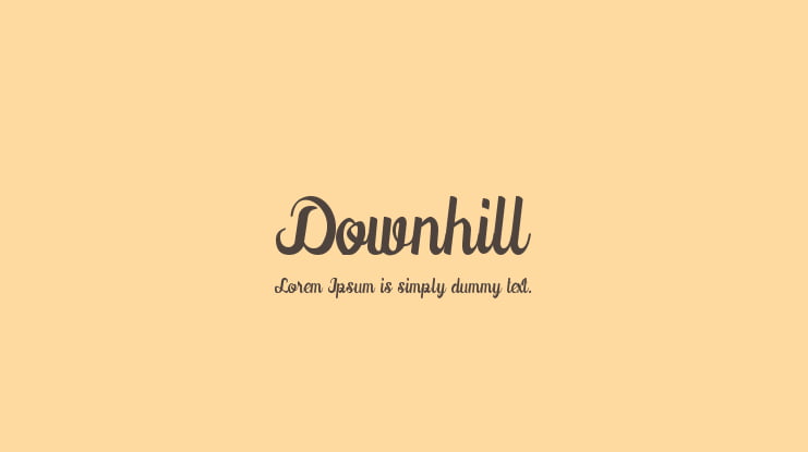 Downhill Font