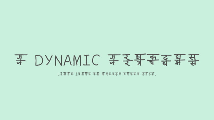 d DYNAMIC doubles Font