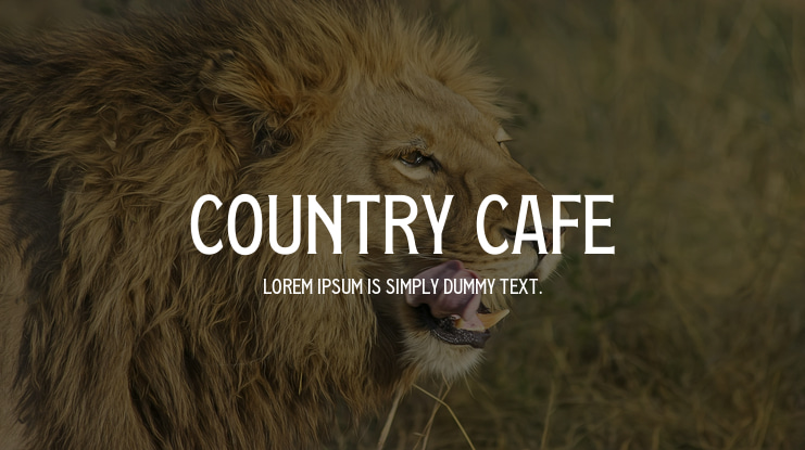 Country Cafe Font