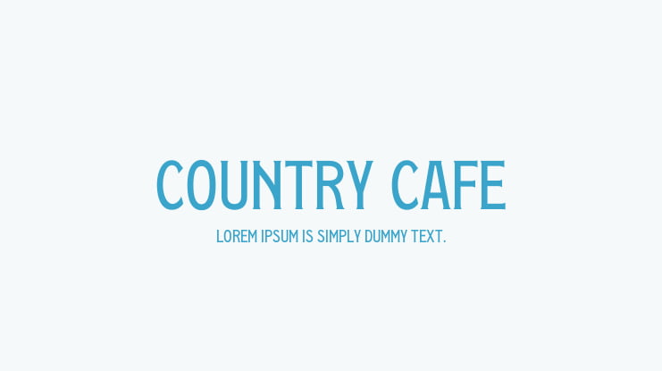 Country Cafe Font