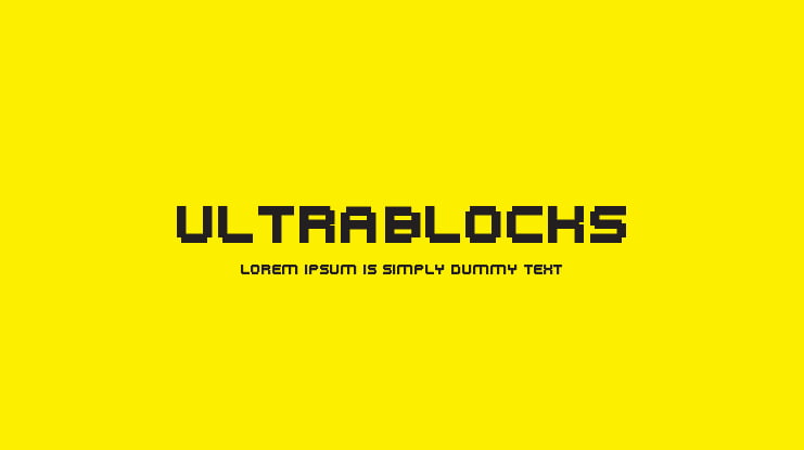UltraBlocks Font