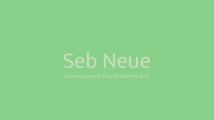 Seb Neue Font Family