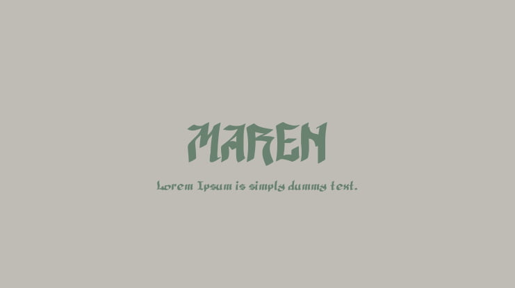 MAREN Font