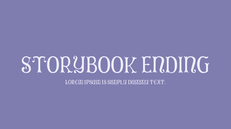 Storybook Ending Font