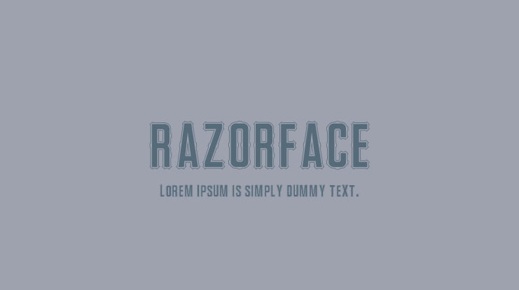 RazorFace Font