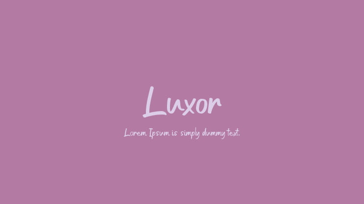 Luxor Font