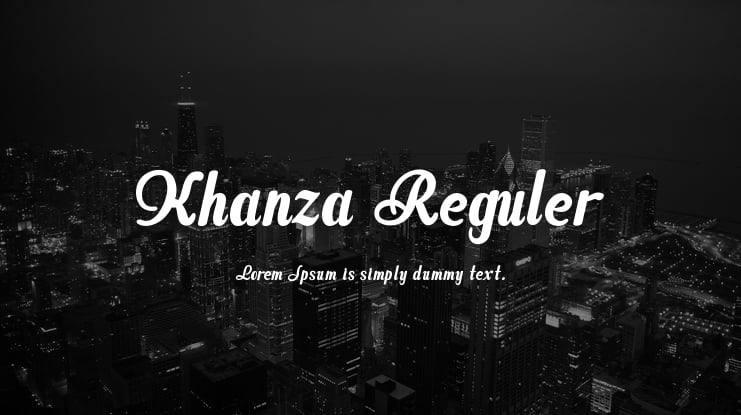 Khanza Reguler Font