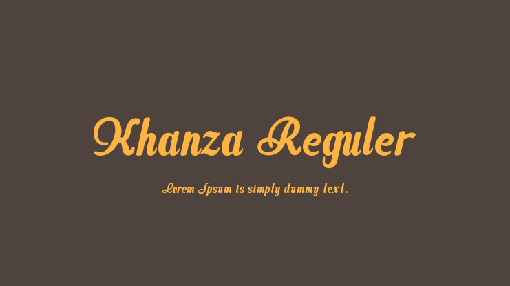 Khanza Reguler Font