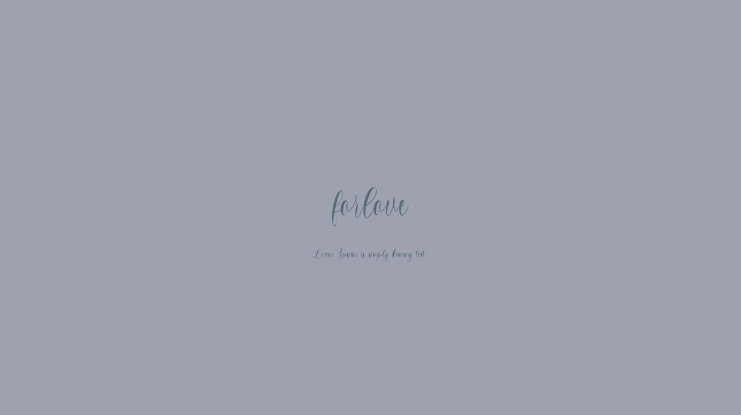 forlove Font