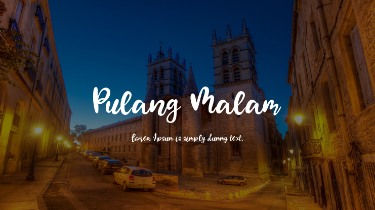 Pulang Malam Font