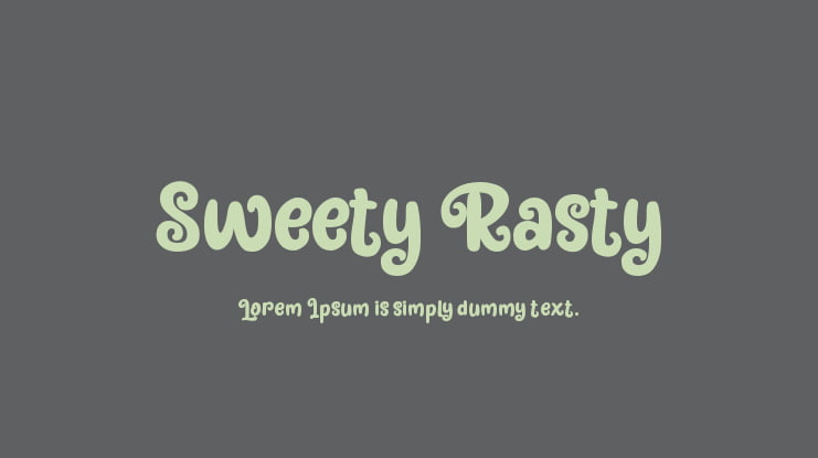 Sweety Rasty Font