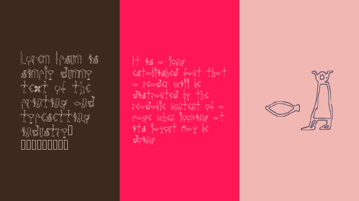 Egyptian Outline Font