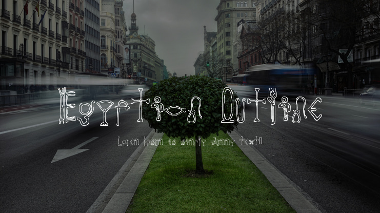 Egyptian Outline Font