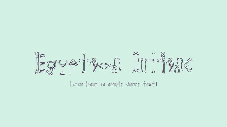 Egyptian Outline Font