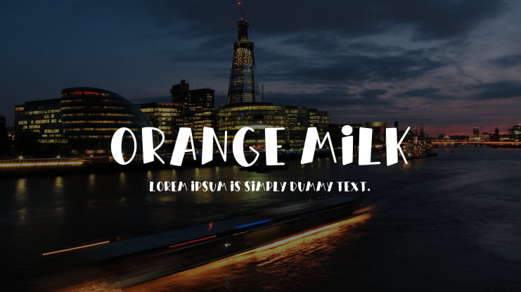 Orange Milk Font