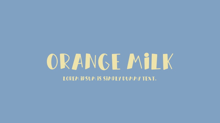 Orange Milk Font