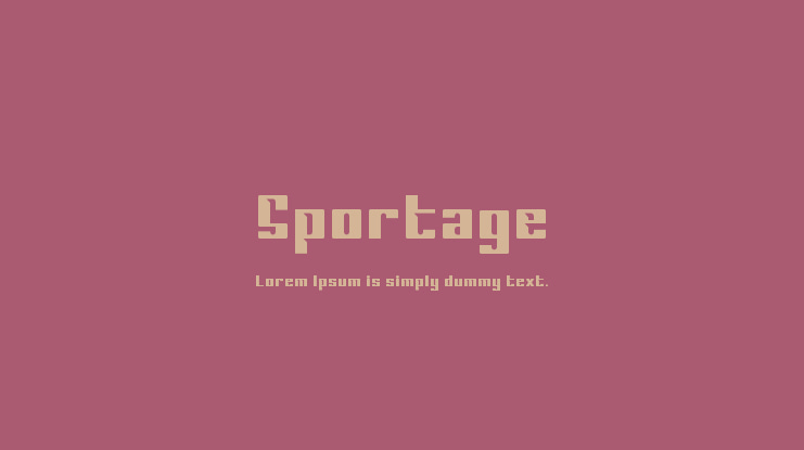 Sportage Font Family