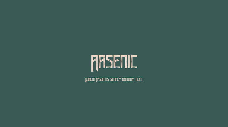 Arsenic Font