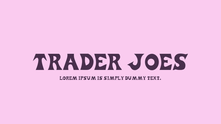 Trader Joes Font