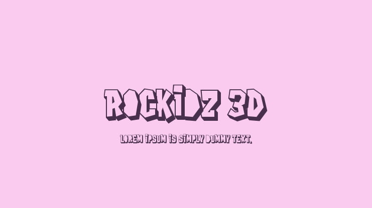 Rockidz 3D Font