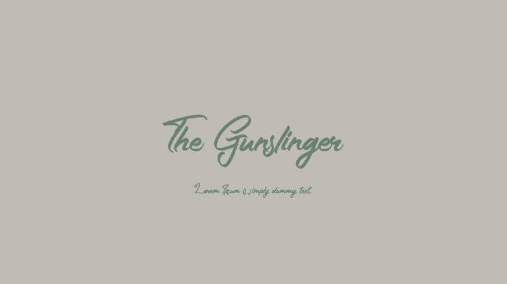 The Gunslinger Font