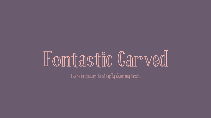 Fontastic Carved Font