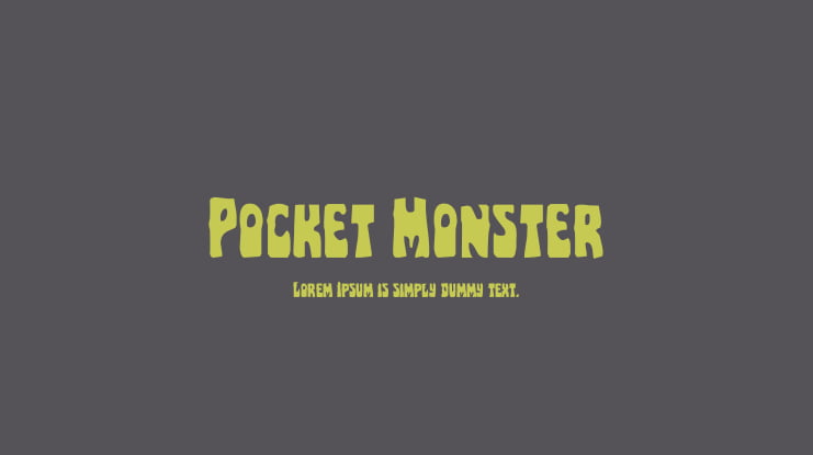 Pocket Monster Font Family