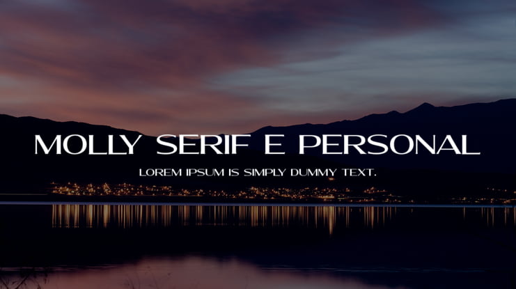 Molly Serif E PERSONAL Font Family