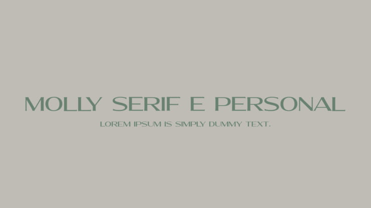Molly Serif E PERSONAL Font Family
