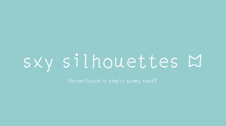 sxy silhouettes 6 Font