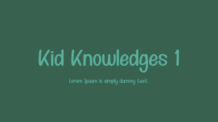 Kid Knowledges 1 Font Family