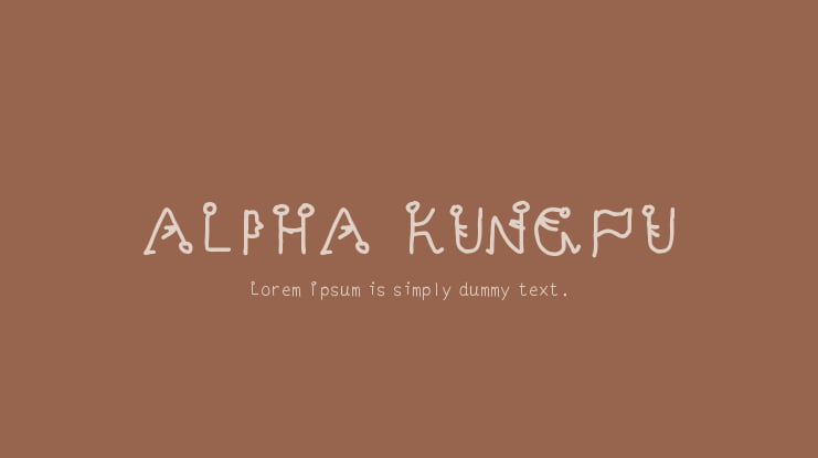 ALPHA KUNGFU Font