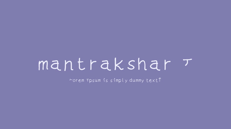 mantrakshar N Font
