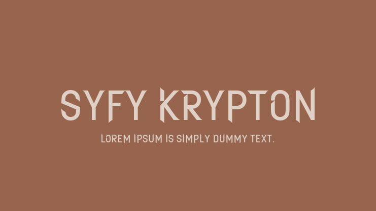 SYFY Krypton Font
