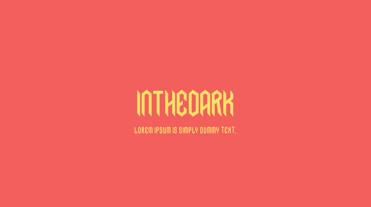 Inthedark Font