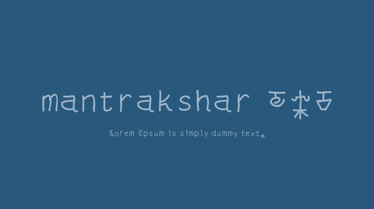 mantrakshar T-H Font