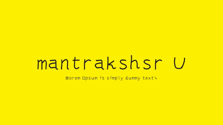 mantrakshsr B Font
