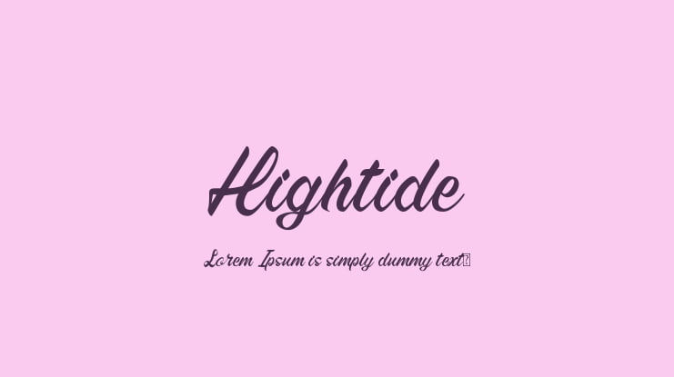 Hightide Font