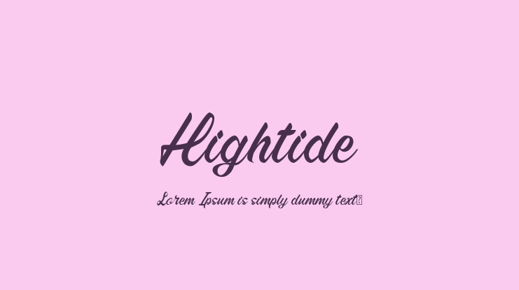 Hightide Font