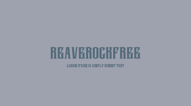 Reaverockfree Font