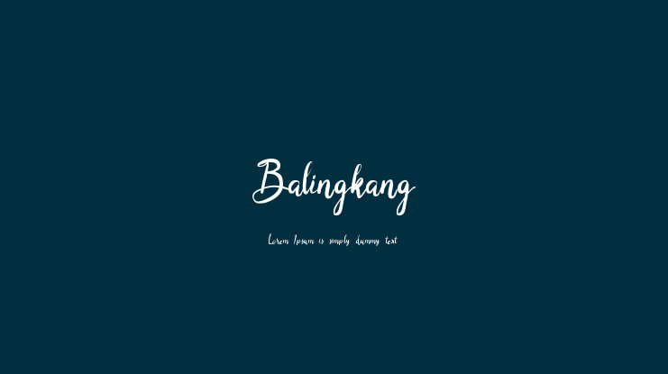 Balingkang Font