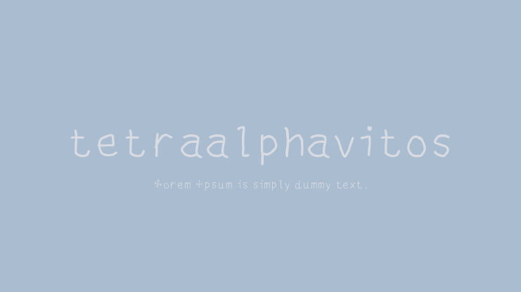 tetraalphavitos Font