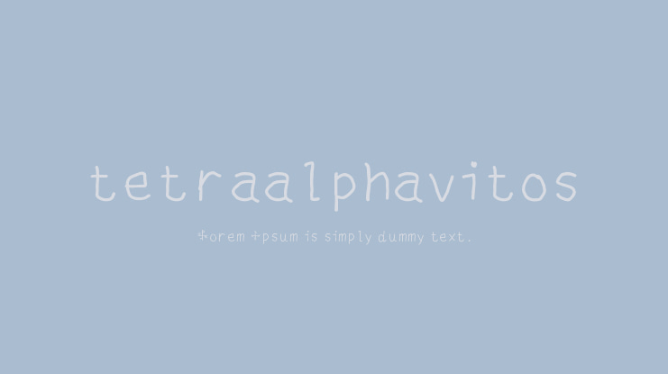 tetraalphavitos Font