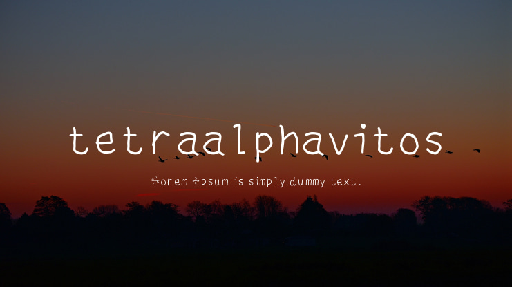 tetraalphavitos Font