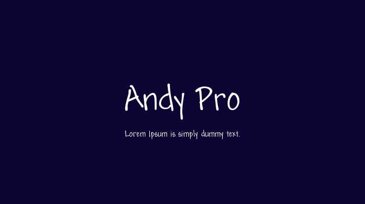 Andy Pro Font Family